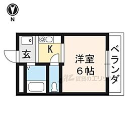 メゾンブランシュ 1Kの間取図画像