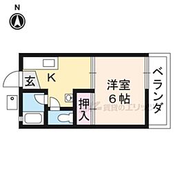 グラーベンハウゼ 1Kの間取図画像