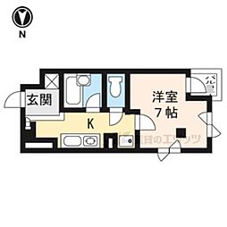 パインフィールド御池 1Kの間取図画像