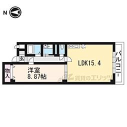 ヴィオラ・三条小川 1LDKの間取図画像