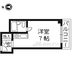 ガルテンビル ワンルームの間取図画像