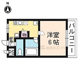 ホーユウコンフォルト西陣 1Kの間取図画像