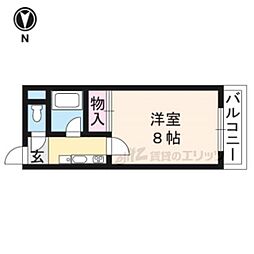 コスモハイツ下柳 1Kの間取図画像