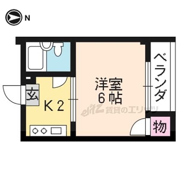 ドミトリー北斗 302｜京都府京都市東山区本町７丁目(賃貸マンション1K・3階・16.20㎡)の写真 その2