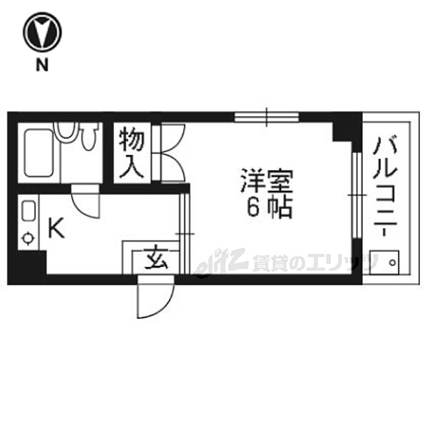 ベルメゾン堀川 202｜京都府京都市下京区醒ケ井通四条下る高野堂町(賃貸マンション1K・2階・19.80㎡)の写真 その2