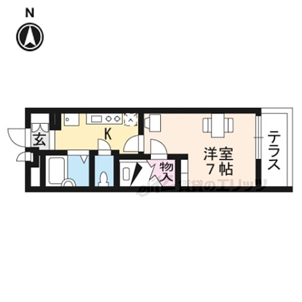 レオパレスコンフォート大津京 402｜滋賀県大津市皇子が丘１丁目(賃貸マンション1K・4階・20.81㎡)の写真 その2