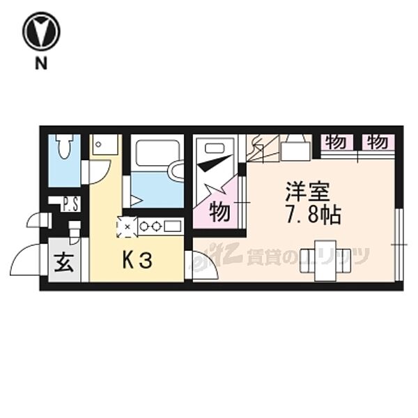 レオパレスベルハイム笠山 104｜滋賀県草津市笠山３丁目(賃貸アパート1K・1階・21.81㎡)の写真 その2