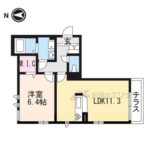 シャーメゾンコスモI 203｜京都府京都市山科区厨子奥矢倉町(賃貸マンション1LDK・2階・46.48㎡)の写真 その2