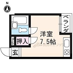 ハイツ善 ワンルームの間取図画像