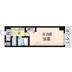 サムパティーク山科 1Kの間取図画像