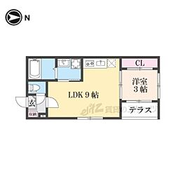 ハーモニーテラス東野舞台町 1LDKの間取図画像
