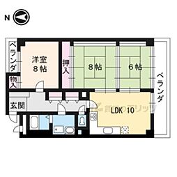 プラザ晴明館 3LDKの間取図画像