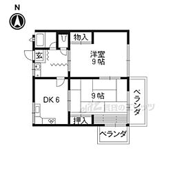 NTハイツ 2DKの間取図画像