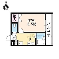 レオパレス明和 1Kの間取図画像