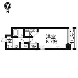 コンシェルジュ京都駅前 1Kの間取図画像