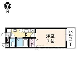 ヴィラコートタイセイ 1Kの間取図画像