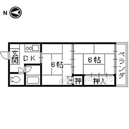 深草コーポ 2Kの間取図画像