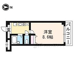 ルネッサ桃山 1Kの間取図画像