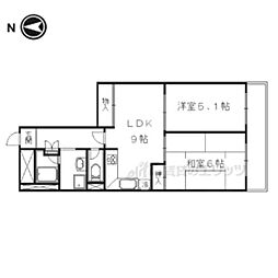 メイゾン御池 2DKの間取図画像