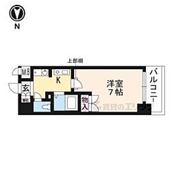 ベラジオ御所東 1Kの間取図画像