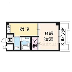 ツーエイトフォービル 1DKの間取図画像