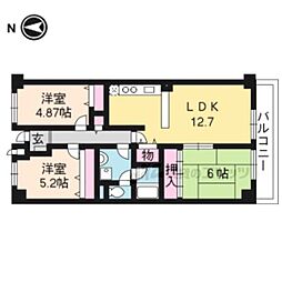 プレスティージ黄檗 3LDKの間取図画像