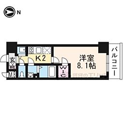 ESPLACEKYOTORAKUNAN 1Kの間取図画像