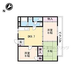 東和ハイツ本館 3DKの間取図画像