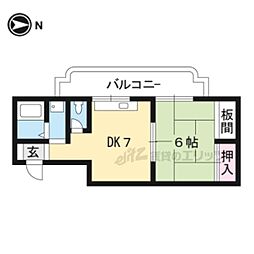 第1ふもとビル 1DKの間取図画像