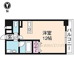 ライラックス 1Kの間取図画像