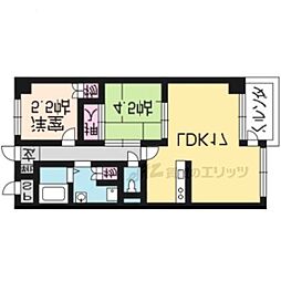 インペリアル明日香 2LDKの間取図画像
