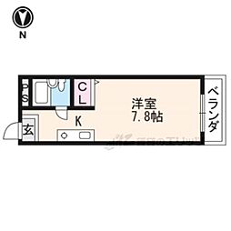 レックス京都桃山第5さくらビル 1Kの間取図画像
