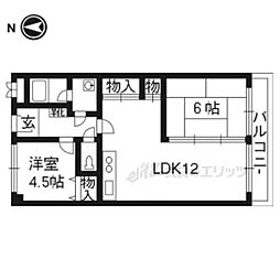 桃山和泉ハイツ 2LDKの間取図画像