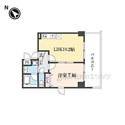 宇治市六地蔵1丁目マンション 1LDKの間取図画像