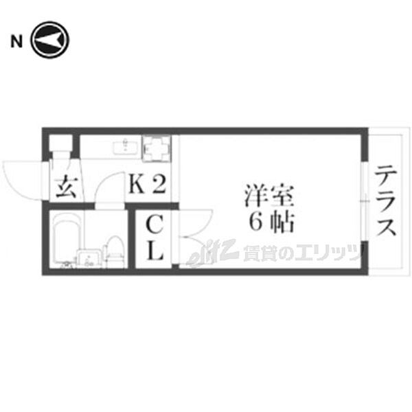 ＭＯＵＮＴＡＩＮ 302｜京都府京都市右京区太秦馬塚町(賃貸マンション1K・3階・17.01㎡)の写真 その2