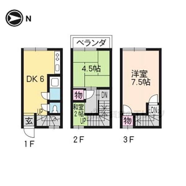 壬生高樋町5番30貸家 ｜京都府京都市中京区壬生高樋町(賃貸一戸建3DK・3階・40.92㎡)の写真 その2