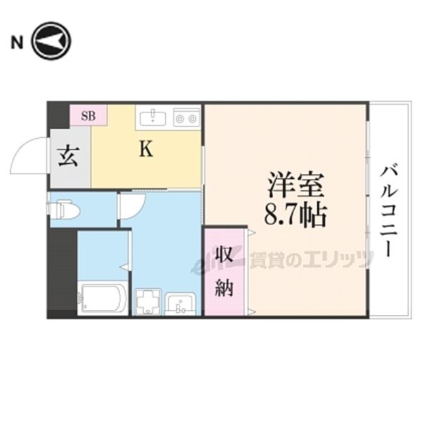 京都府京都市中京区西ノ京南大炊御門町(賃貸マンション1K・3階・31.80㎡)の写真 その2