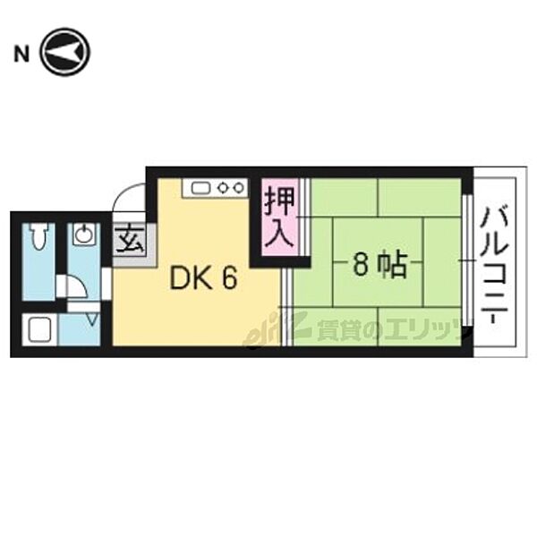 サンライズ紫野 A102｜京都府京都市北区紫野東舟岡町(賃貸マンション1DK・1階・28.33㎡)の写真 その2