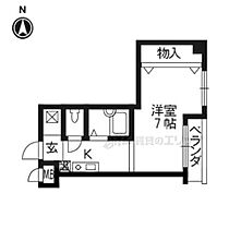 プランドール 308 ｜ 京都府京都市西京区桂野里町（賃貸マンション1K・3階・26.83㎡） その2