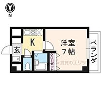 京都府京都市北区衣笠北荒見町（賃貸マンション1K・2階・21.06㎡） その2