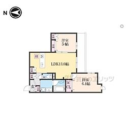 SORAIRO HILLS 空彩ヒルズ 2LDKの間取図画像