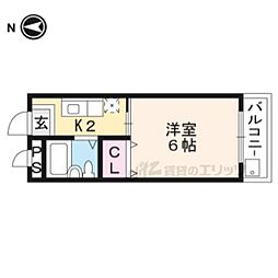 藤ハイツ 1Kの間取図画像