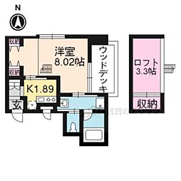 ILIOS 1Kの間取図画像