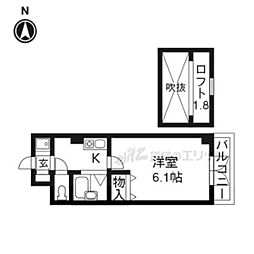 D'sLYRA 1Kの間取図画像