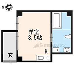 JURAKURO ワンルームの間取図画像