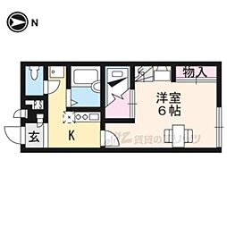 レオパレス西賀茂 1Kの間取図画像