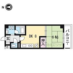 クレマチス28 1DKの間取図画像
