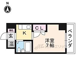 シャングリラダイヤモンドビルディング 1Kの間取図画像