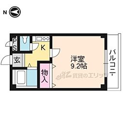 サンジェルマン 1Kの間取図画像