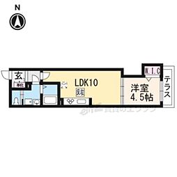 JMメゾン御所西 1LDKの間取図画像